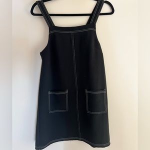 URBAN OUTFITTERS Pinafore Overall Dress with Contrast Stitching - size S